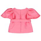 Girls Pink & Blue Skirt Set, 1, hi-res