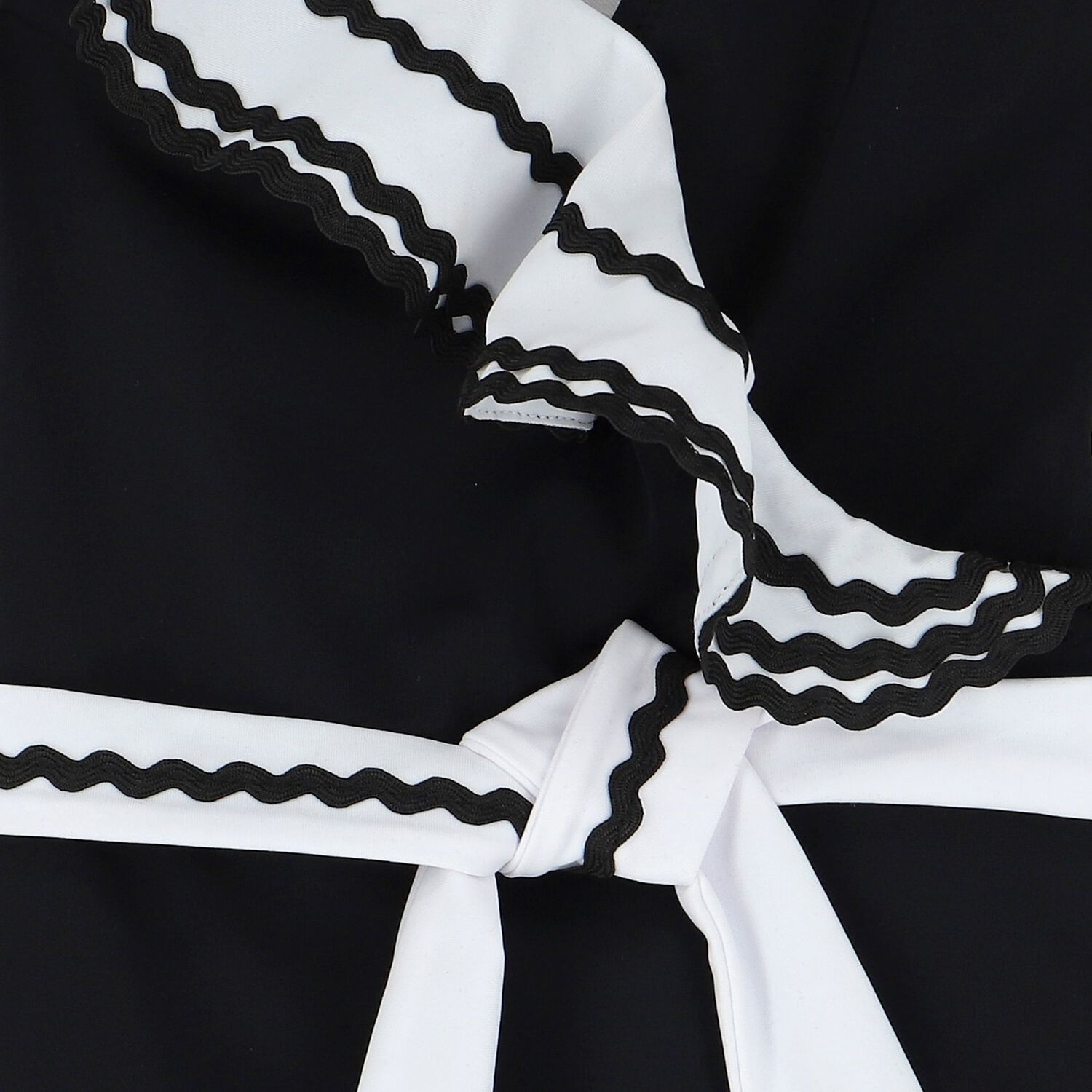 Girls White & Black Ruffled Swimsuit, 1, hi-res image number null