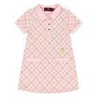 Younger Girls Pink Logo Polo Dress, 2, hi-res