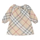 Baby Girls Beige Check Dress Set, 1, hi-res
