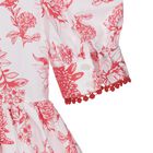 Girls White & Red Floral Dress , 2, hi-res