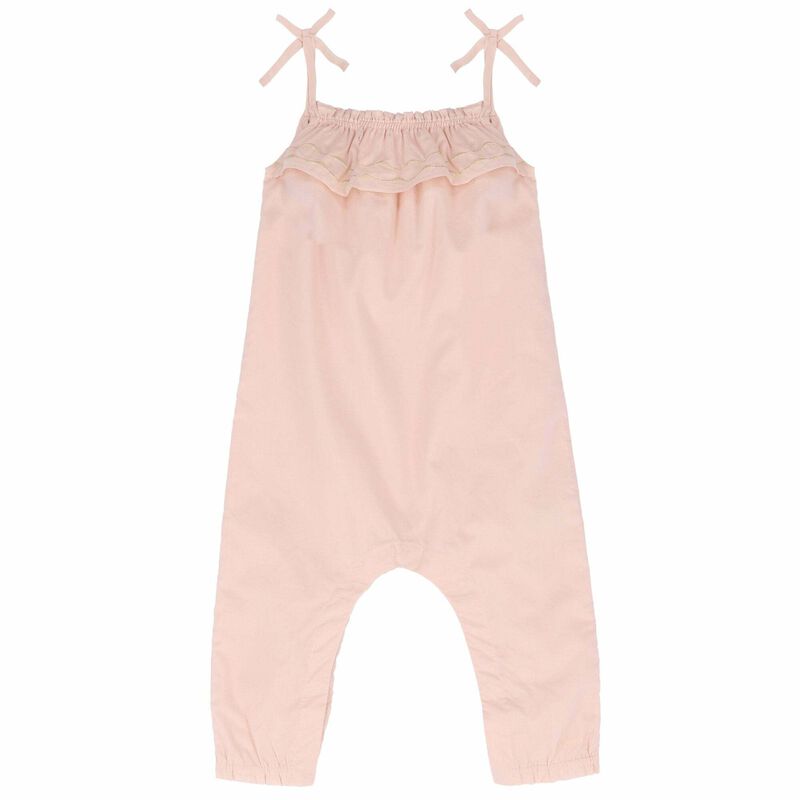 Younger Girls Pale Pink Jumpsuit, 1, hi-res image number null