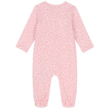 Baby Girls Pink Logo Babygrow