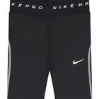 بنطلون ضيق للبنات بشعار باللون الأسود, 1, hi-res