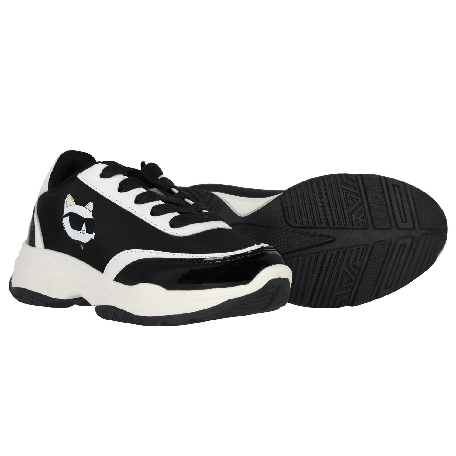 حذاء رياضي بنات  باللون الأسود , 1, hi-res