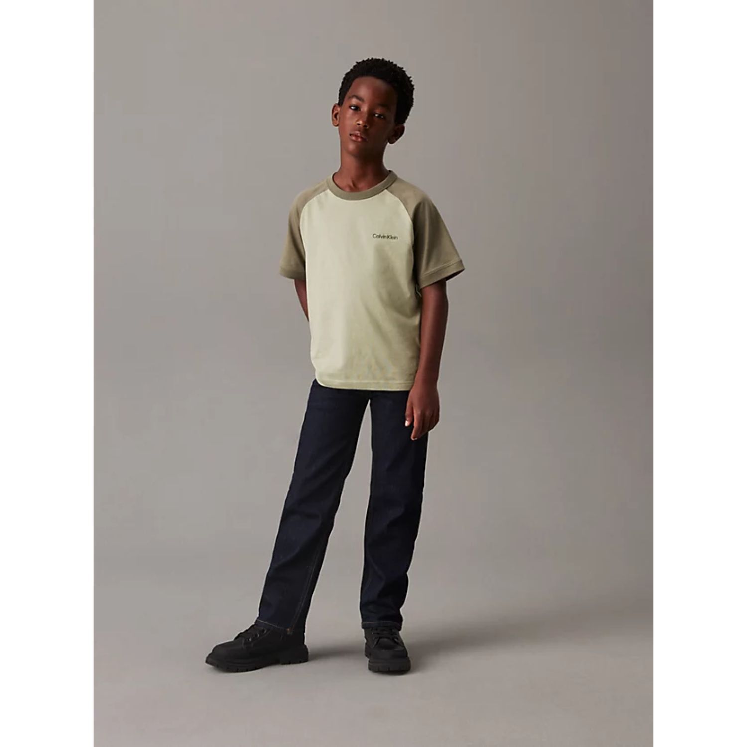 تيشيرت أولاد بالشعار باللون الأخضر, 1, hi-res image number null