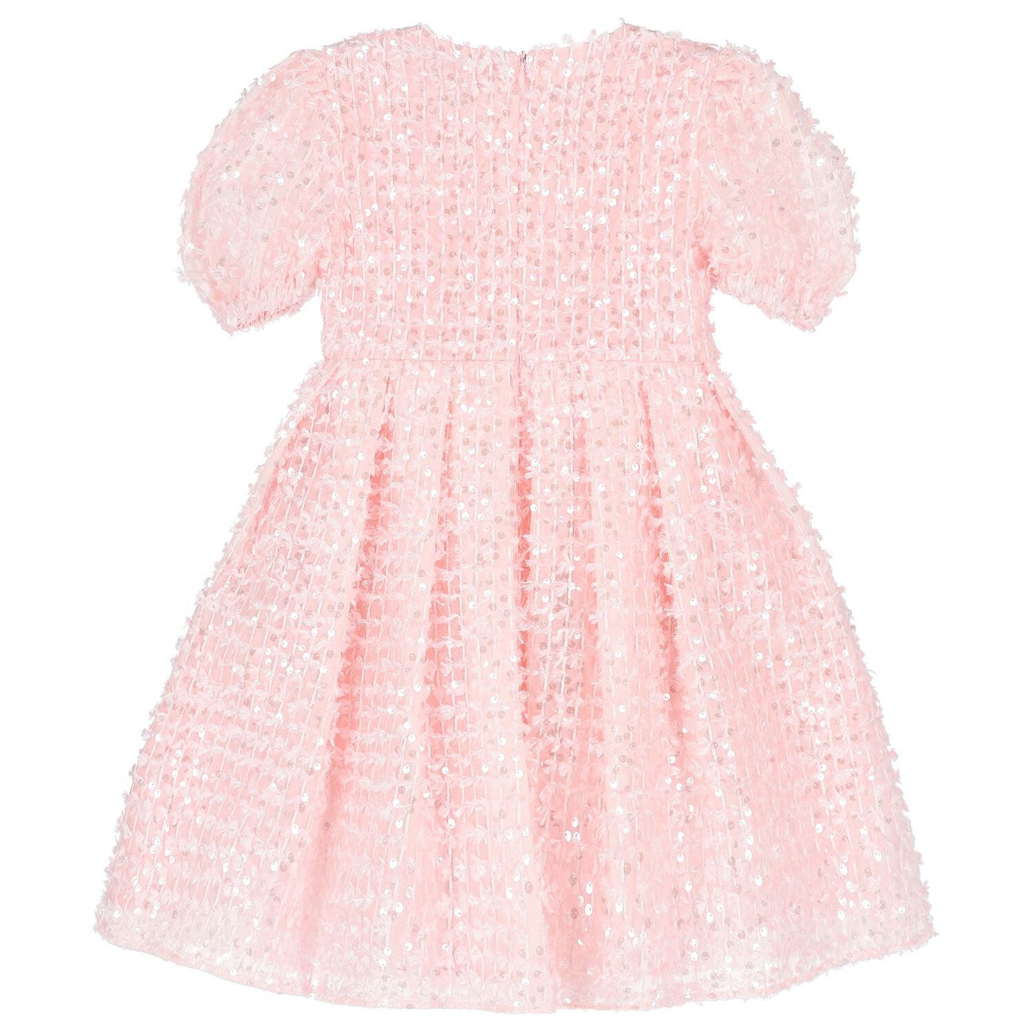 Girls Pink Embellished Sequin Dress, 1, hi-res image number null
