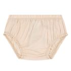 طقم فستان باللون  بيج بشعار للفتيات , 1, hi-res