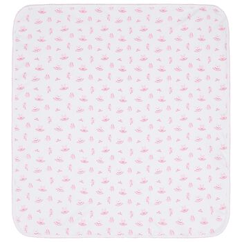 Kissy Kissy Baby Girls White & Pink Ready To Dance Blanket, 1 Baby Girls White & Pink Ready To Dance Blanket