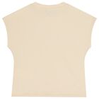 Girls Beige Logo T-Shirt, 1, hi-res