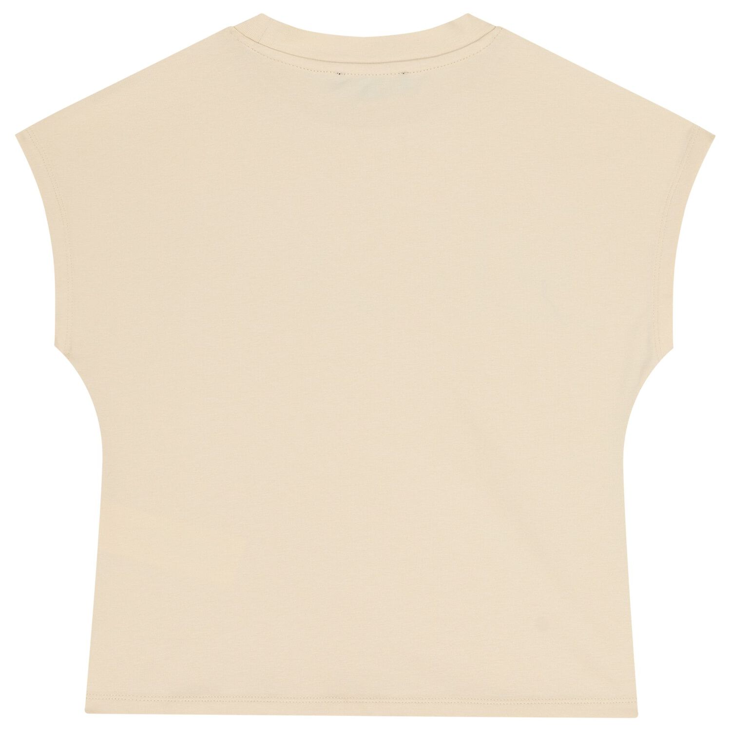Girls Beige Logo T-Shirt, 1, hi-res