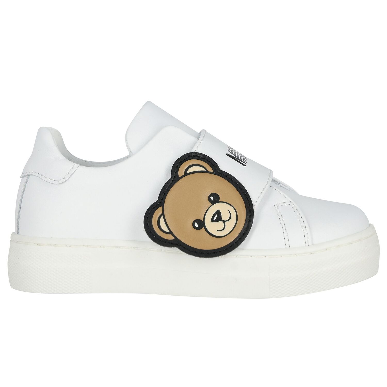 White Teddy Bear Logo Trainers , 2, hi-res