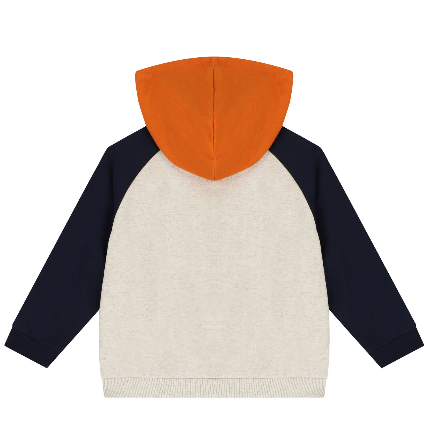 Younger Boys Ivory, Orange & Navy Blue 3 Piece Tracksuit, 1, hi-res