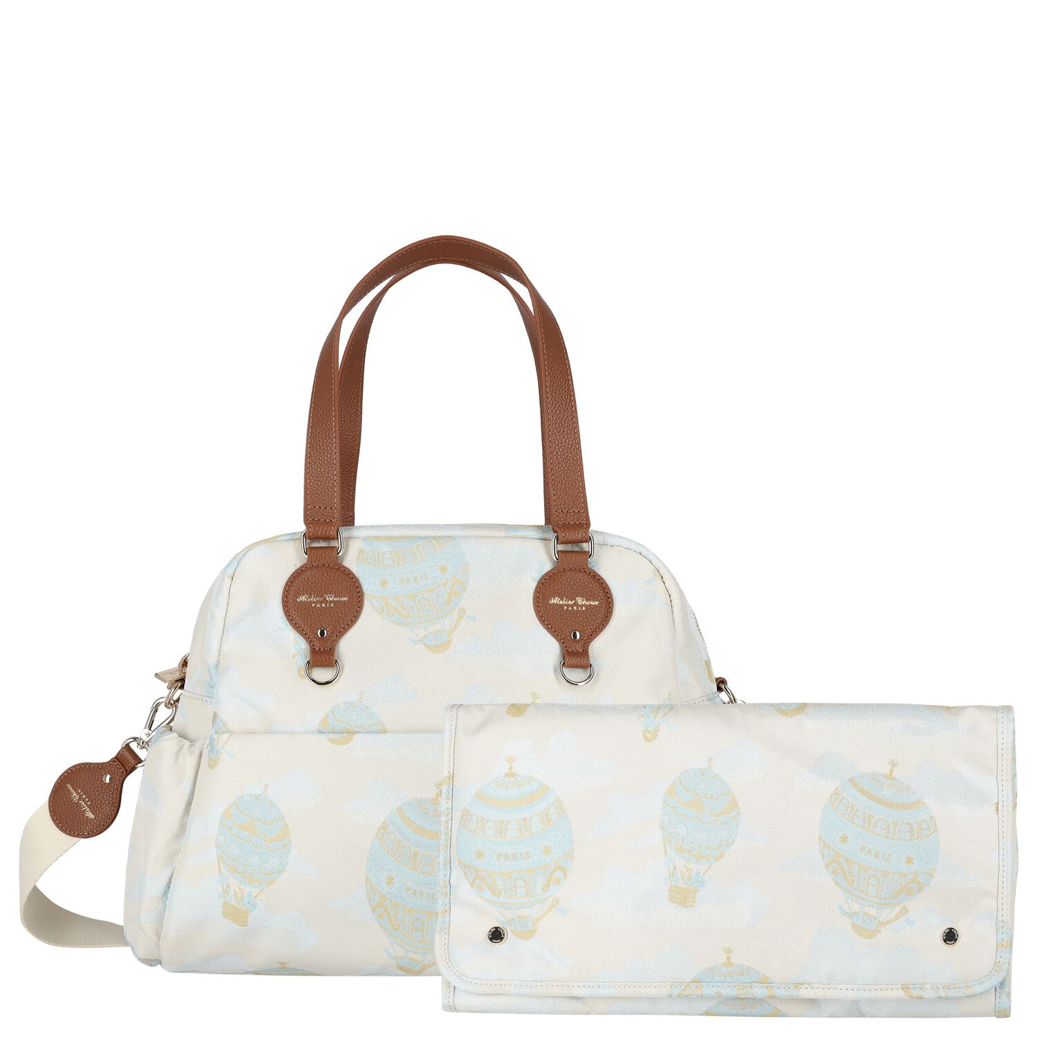 شنطة مواليد جاكار بشعار مناطيد هوائية باللون الازرق للاطفال, 1, hi-res image number null