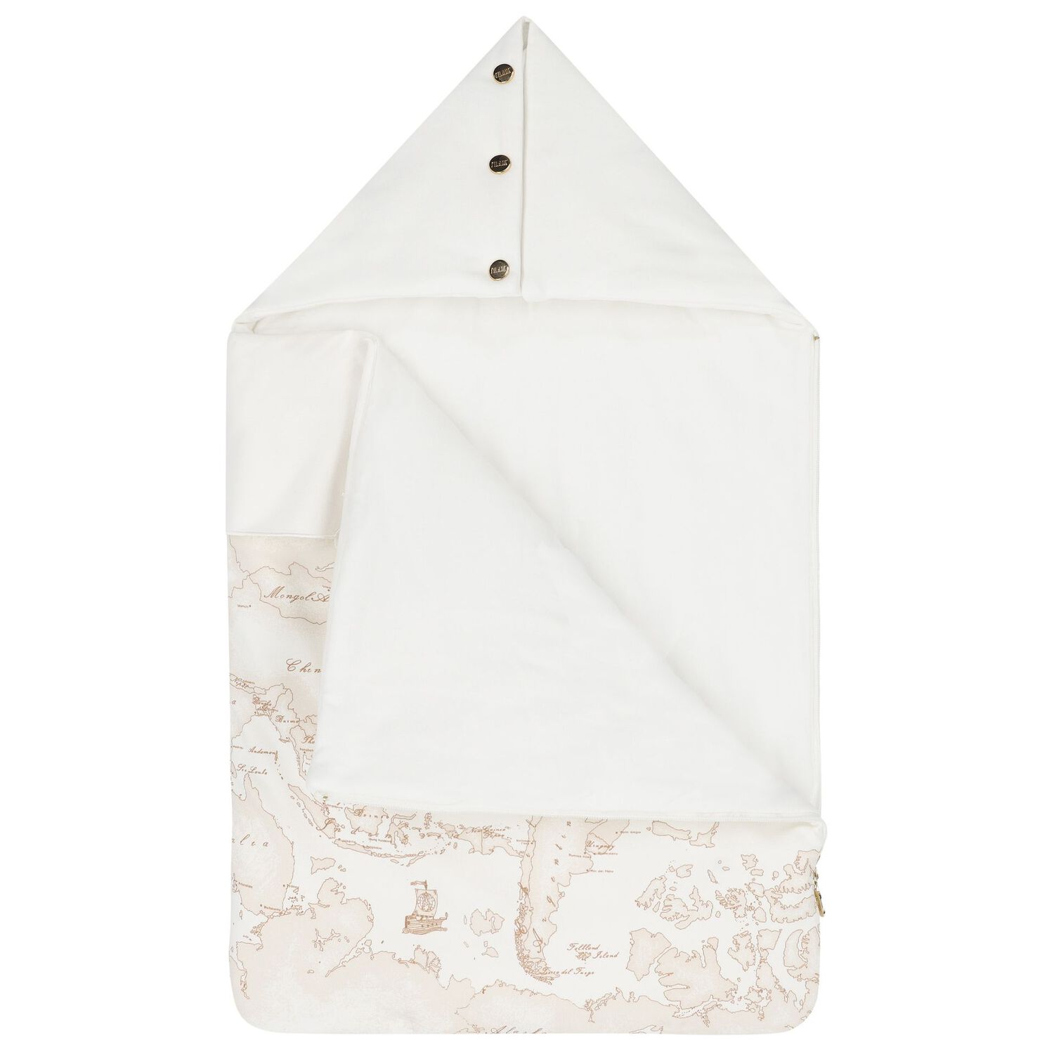 Ivory & Beige Geo Map Baby Nest, 1, hi-res