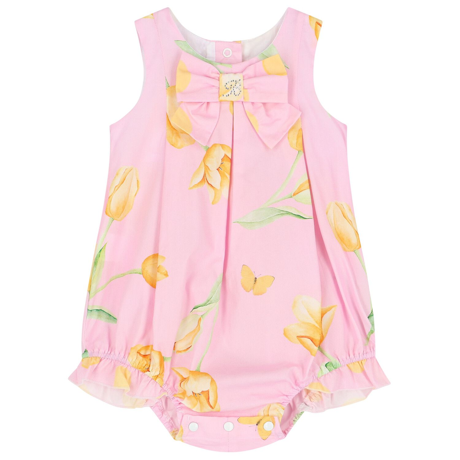 رومبير بنات بطبعة الزهور باللون الوردي, 1, hi-res