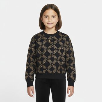 سويت شيرت بالشعارباللون الأسود والذهبي للبنات