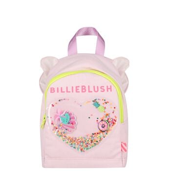 Younger Girls Pink Logo Backpack