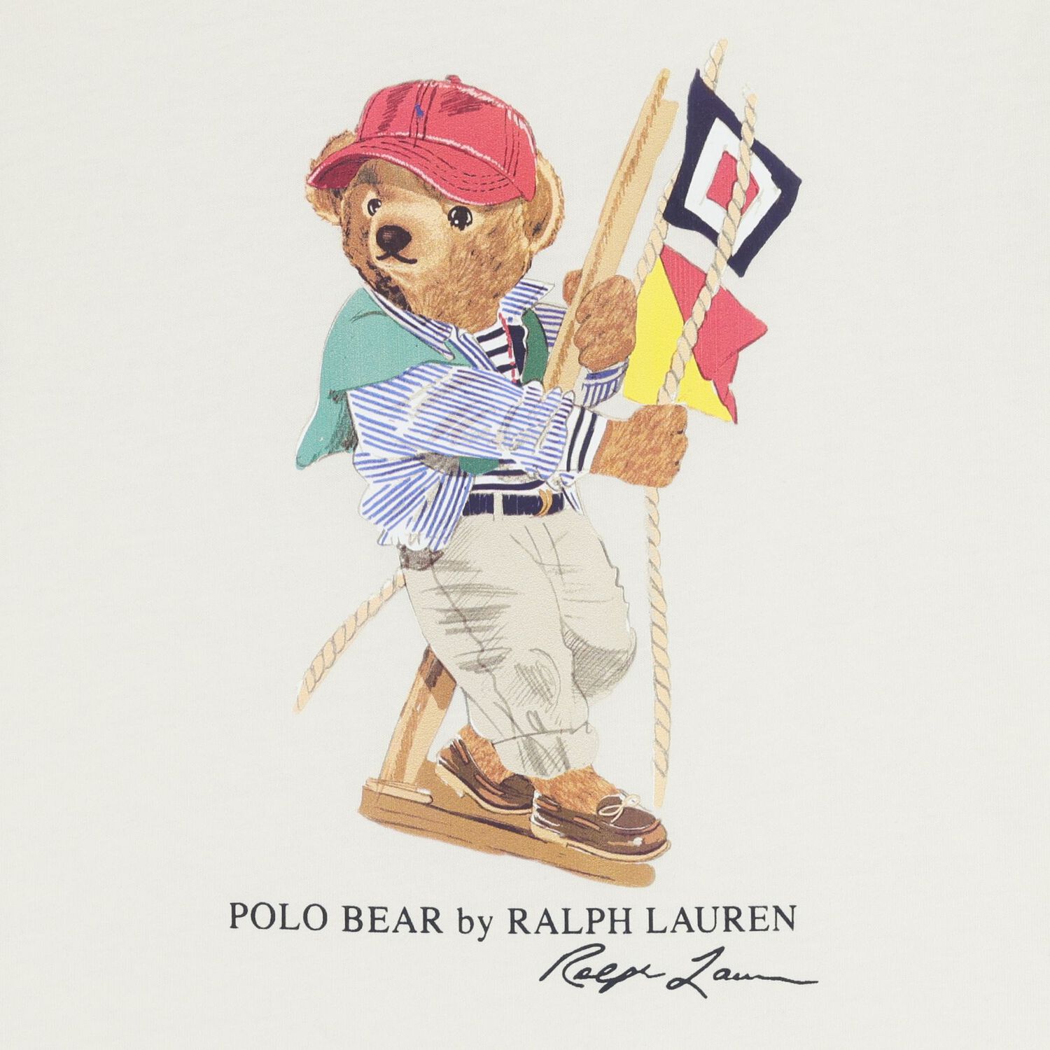 Boys White Polo Bear T-Shirt, 1, hi-res
