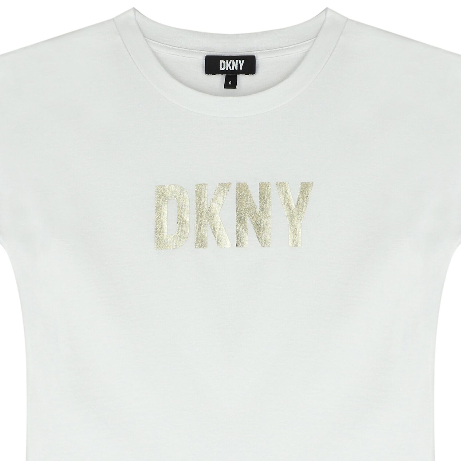 Girls White & Gold Logo T-Shirt, 1, hi-res image number null