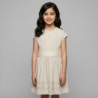 Girls Beige Logo Dress, 2, hi-res