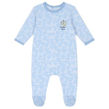 Baby Boys Blue Logo Babygrow