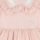 Girls Pink & Ivory Ruffle Dress, 1, hi-res