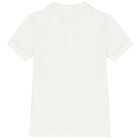 Boys Ivory Teddy Bear Polo Shirt, 1, hi-res