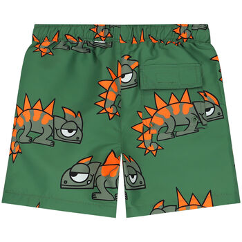Boys Green Gecko Swim Shorts