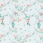 بطانية بنات بطبعة الزهور باللون الأزرق, 1, hi-res