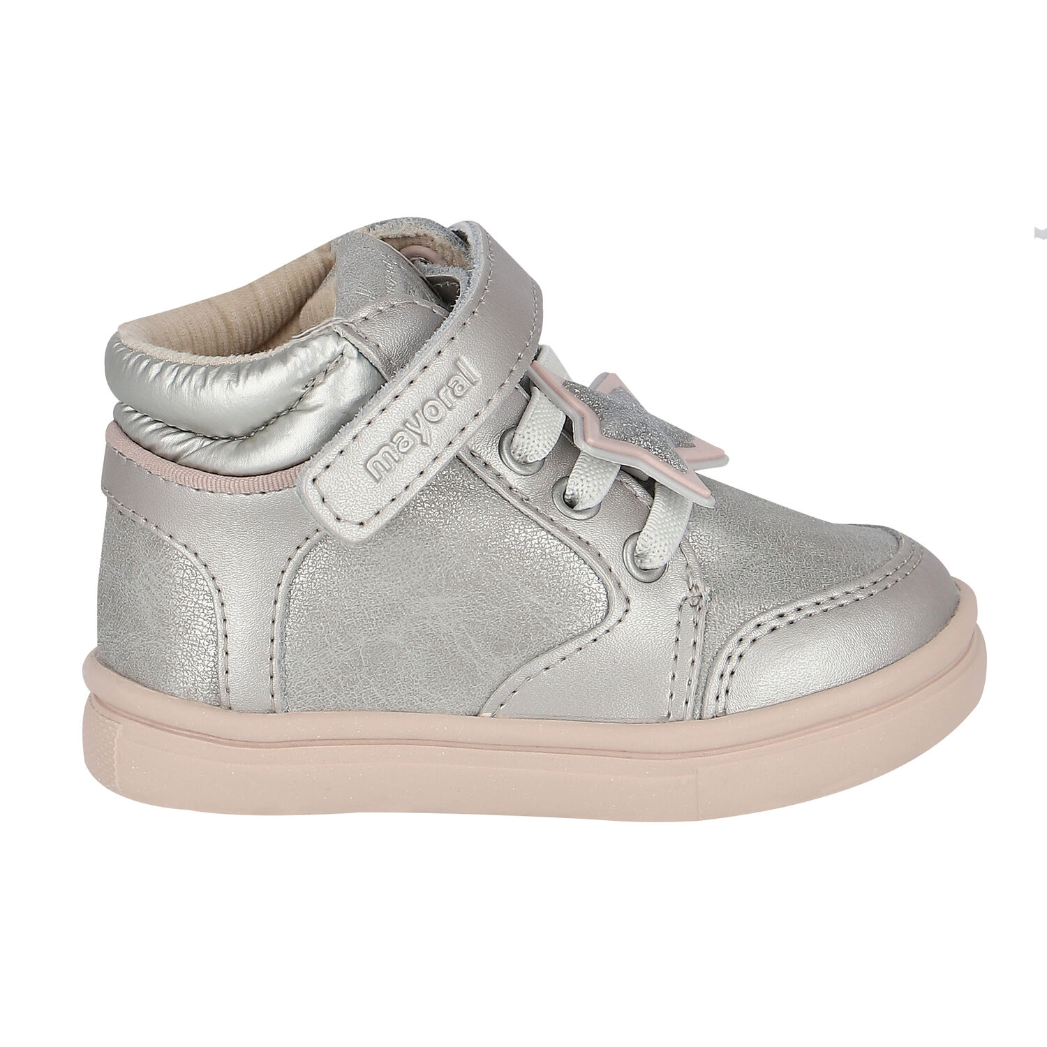 حذاء باللون الفضي للبنات, 1, hi-res