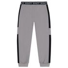 Boys Grey Logo Joggers, 1, hi-res