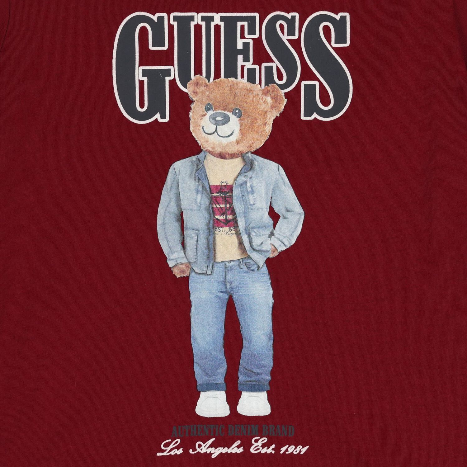 تيشيرت اولاد بالشعار تيدى بير باللون الاحمر , 3, hi-res