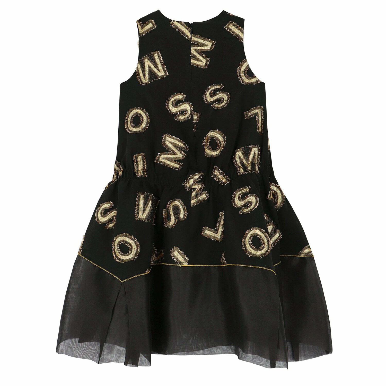 Girls Black & Gold Dress, 1, hi-res