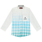 Boys White Logo Shirt, 1, hi-res