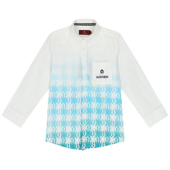 Boys White Logo Shirt