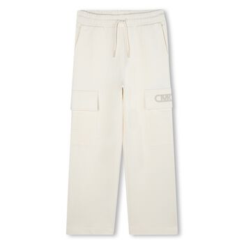 Girls Ivory Logo Joggers