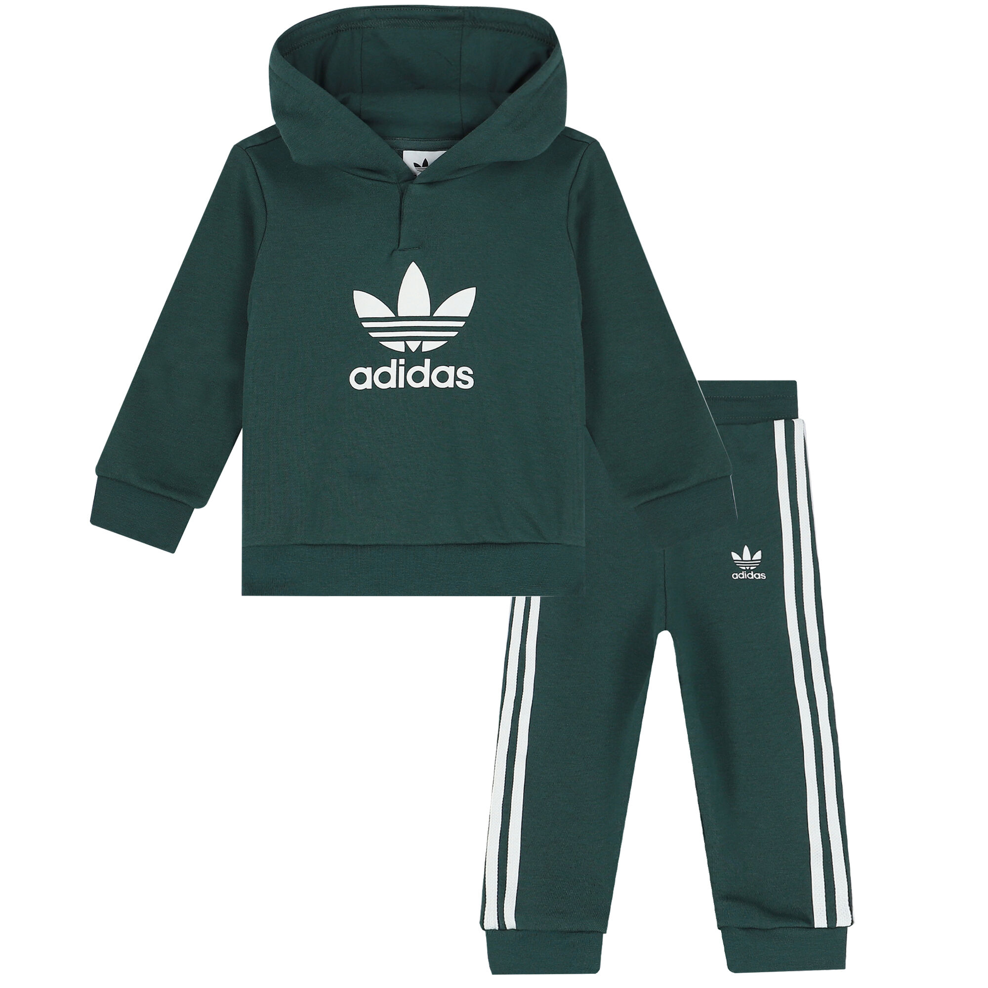 Adidas Kids Green Logo Tracksuit Junior Couture QA
