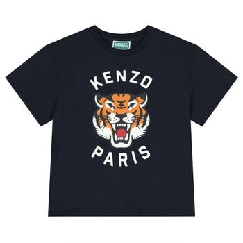 تيشيرت بشعار النمر باللون  الكحلي 