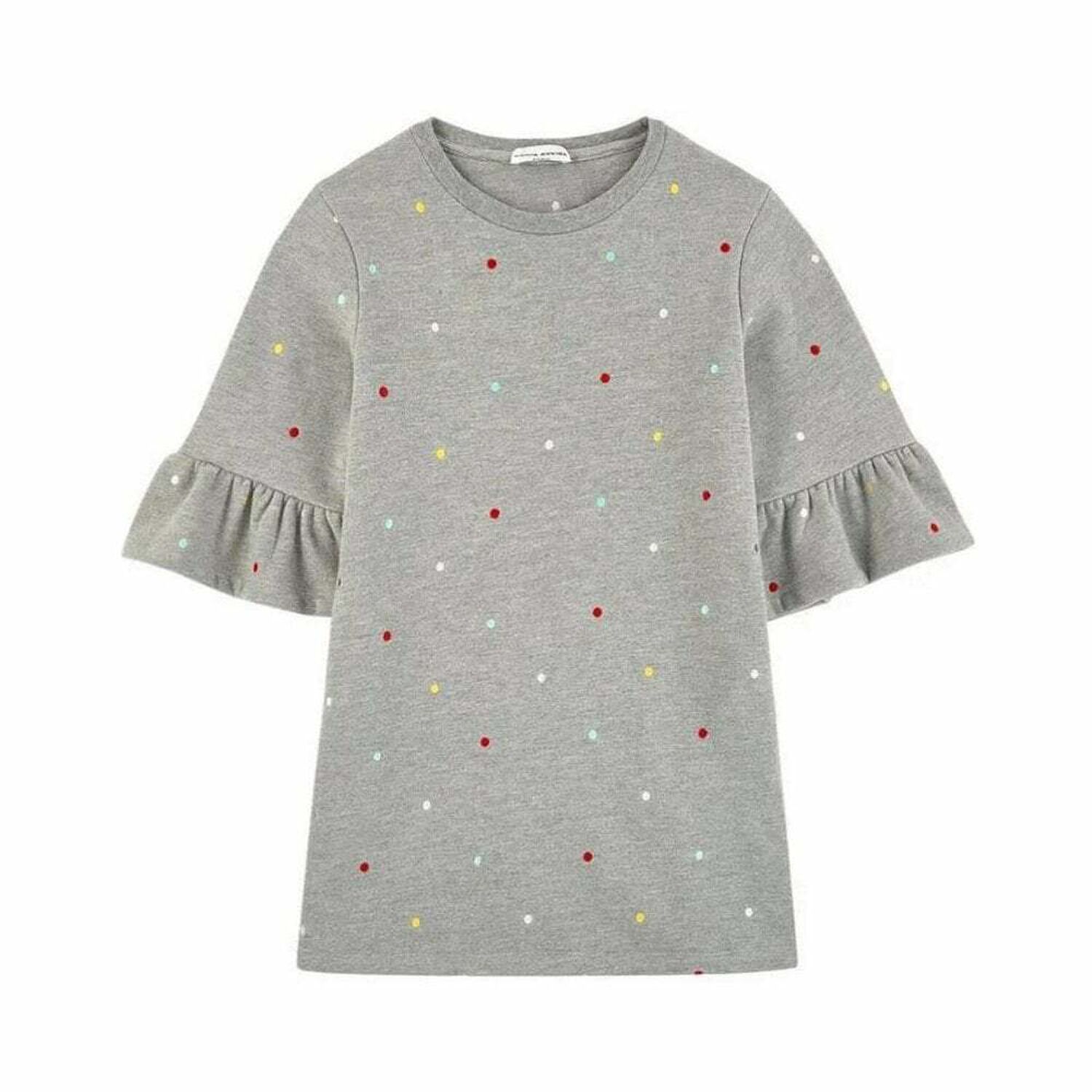 Girls Grey Jersey Dress, 1, hi-res image number null