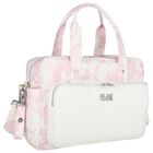 Baby Girls White & Pink Geo Map Changing Bag, 1, hi-res