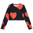 بلوزة سوداء بأكمام طويلة للبنات, 1, hi-res