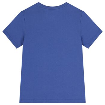 تيشيرت بالشعار باللون الأزرق للأولاد