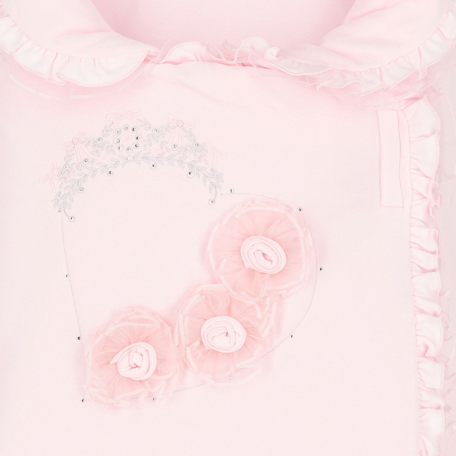 Baby Girls Pink Tulle Flower Nest, 1, hi-res image number null