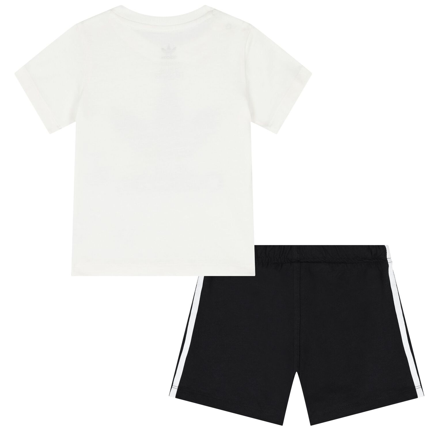 White & Black Logo Shorts Set, 1, hi-res