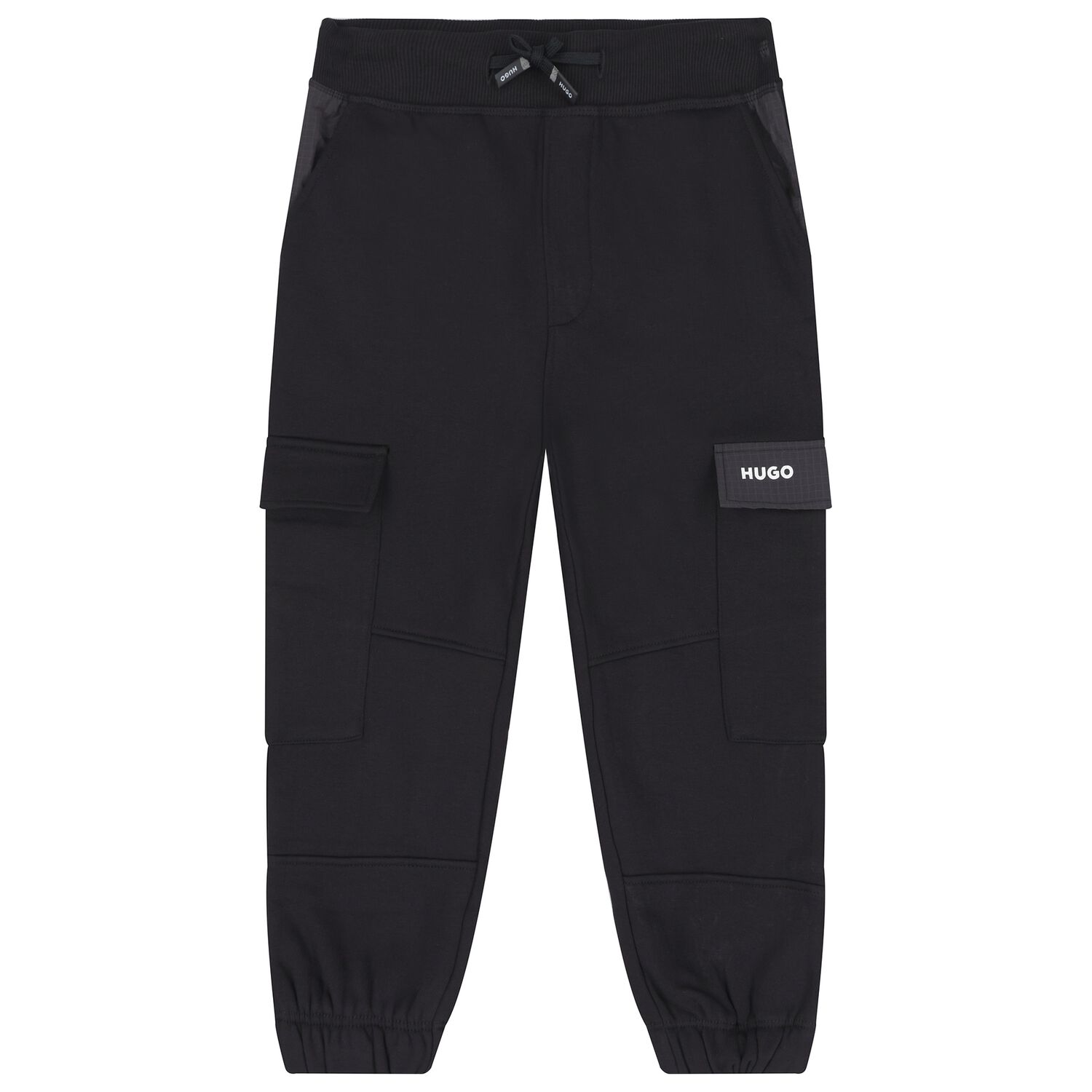 Boys Black Logo Joggers , 1, hi-res