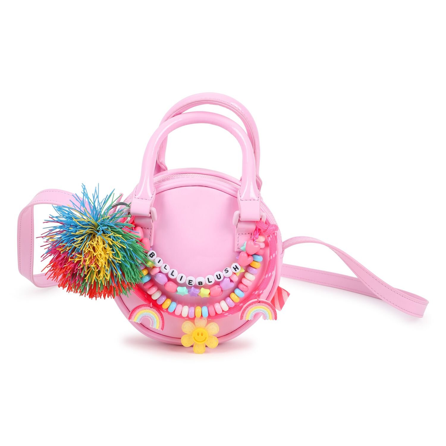 Girls Pink Round Handbag, 1, hi-res