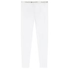 بنطلون ضيق قطني للبنات باللونين الأبيض والأزرق الداكن (عبوة من قطعتين), 1, hi-res