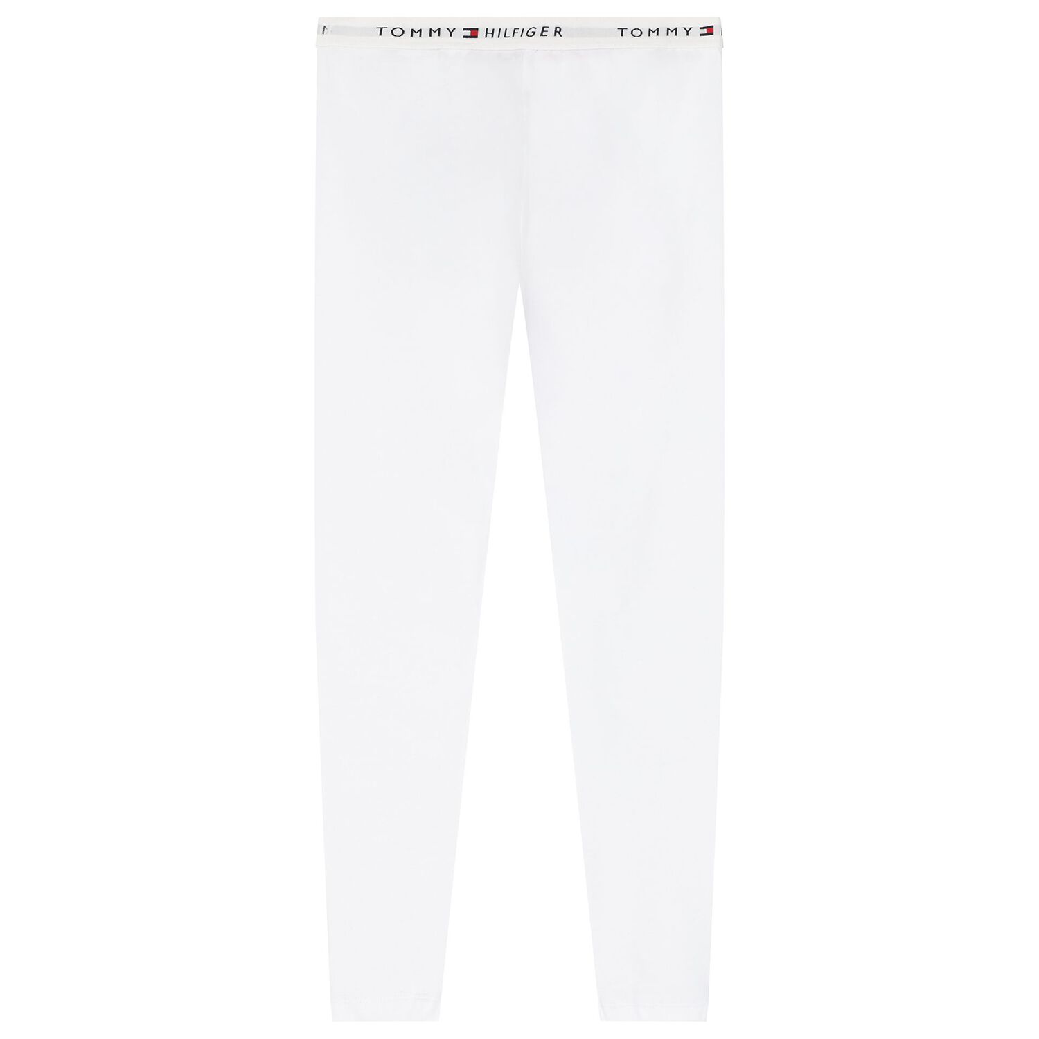 بنطلون ضيق قطني للبنات باللونين الأبيض والأزرق الداكن (عبوة من قطعتين), 1, hi-res image number null