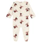 بدلة أطفال بشعار دب تيدي باللون العاجي, 2, hi-res